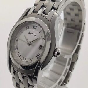 Gucci Metallic Silver Timepiece